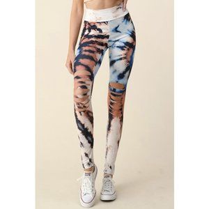NWT Blumin Tie Dye Laser Cut Leggings